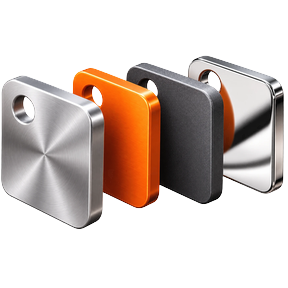 Four finish swatches: brushed, anodised, bead blast and polished.